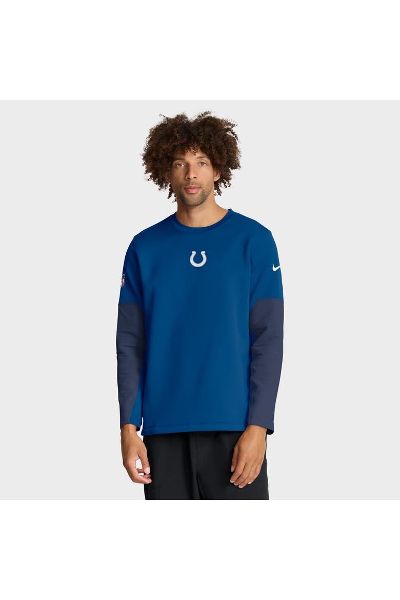 Men's Nike Royal Indianapolis Colts Sideline Coach Therma-FIT Long Sleeve T-Shirt, Main, color, Royal