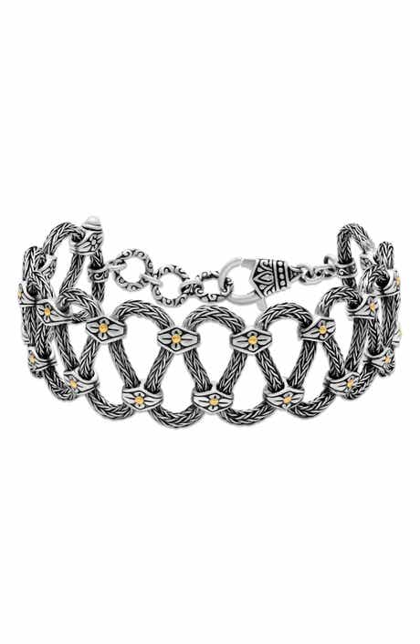 SAMUEL B. Tulang Naga Two-Tone Woven Chain Bracelet