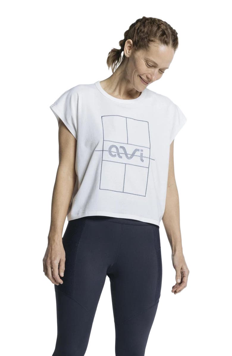 AVI Pickleball Top, Alternate, color, White Lotus