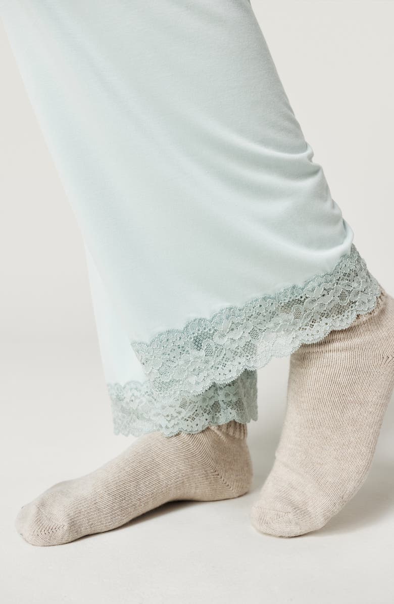 Posh Peanut Lace Pajama Pants, Alternate, color, Misty Blue