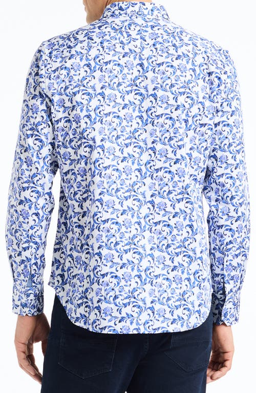 Robert Graham Aslan Cotton Button-up Shirt In Blue
