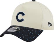 New Era Men's New Era  Cream Chicago Cubs Speckle A-Frame 9FORTY Adjustable Hat