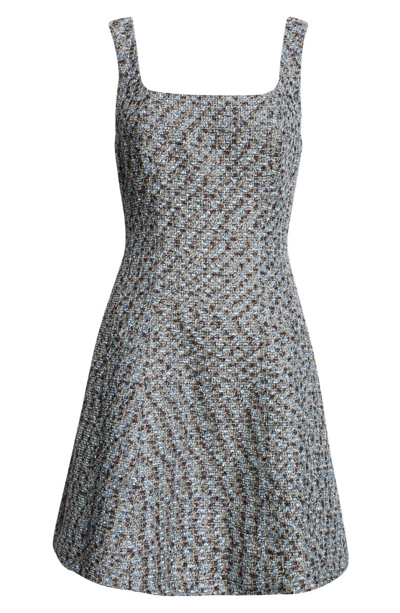 Veronica Beard Delphine Tweed Fit & Flare Minidress, Alternate, color,