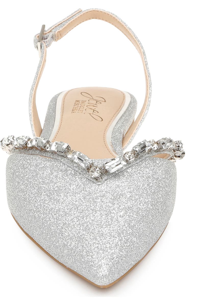 Jewel Badgley Mischka Camden Pointed Toe Slingback Flat, Alternate, color,