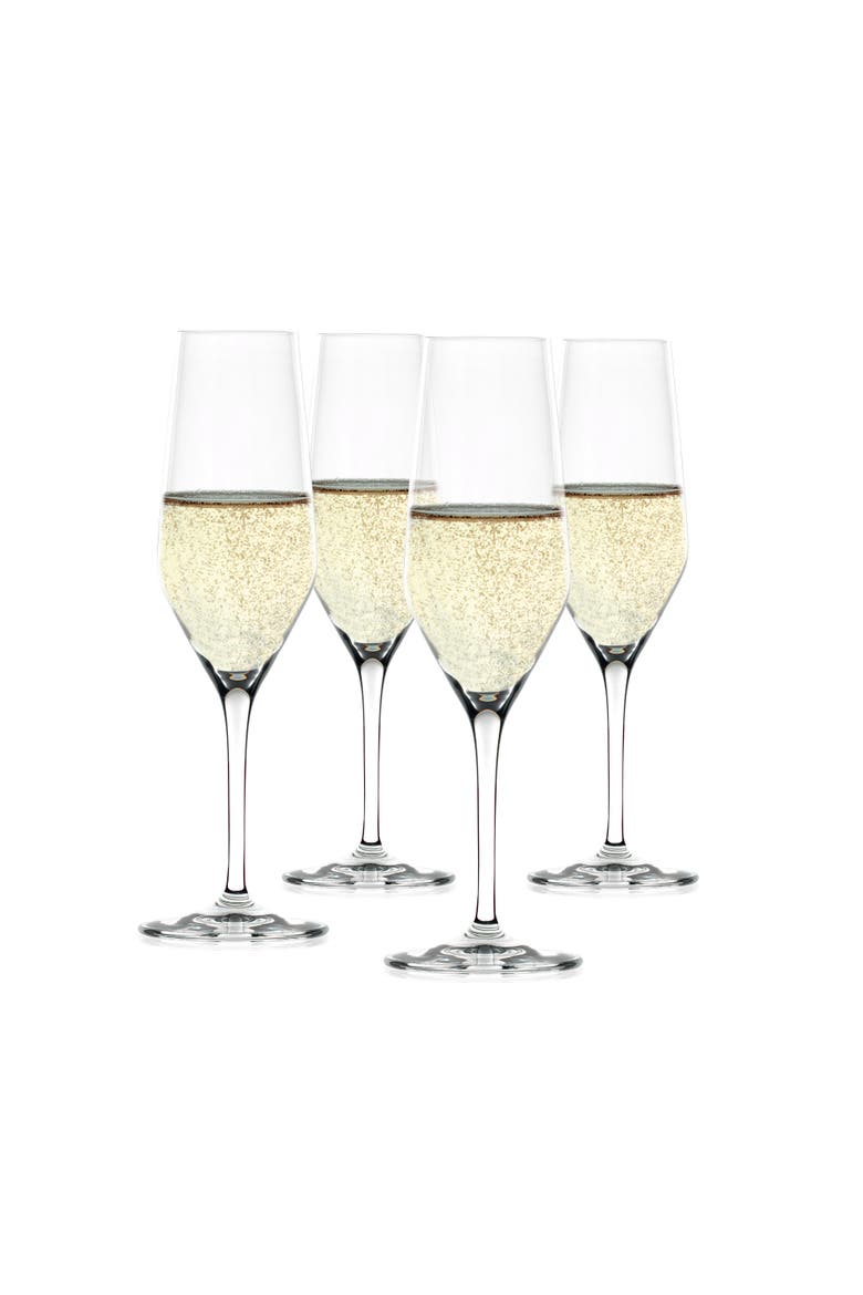 Style Champagne Flute Glass Set of 4, Main, color, Clear