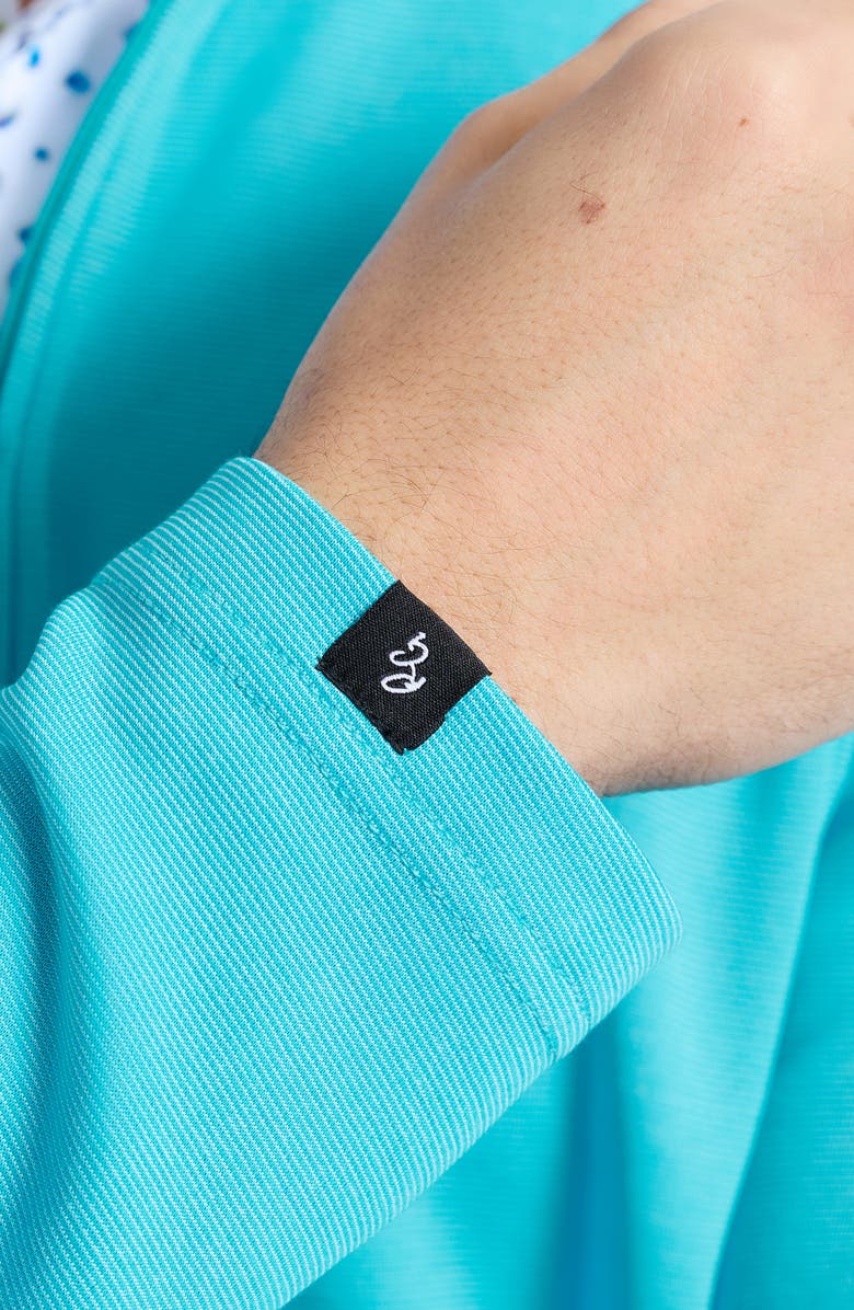 Robert Graham Troland Quarter Zip Pullover, Alternate, color, Peacock Blue