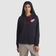FANATICS Women's Fanatics Black Detroit Red Wings Authentic Pro Rink Raglan Full-Zip Hoodie