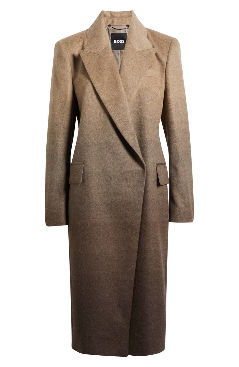 BOSS Callafis Wool Blend Car Coat, Alternate, color, Basalt Ombre