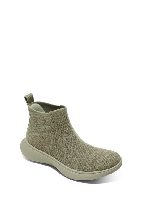 Round-Toe Slip-On Sneaker Boots