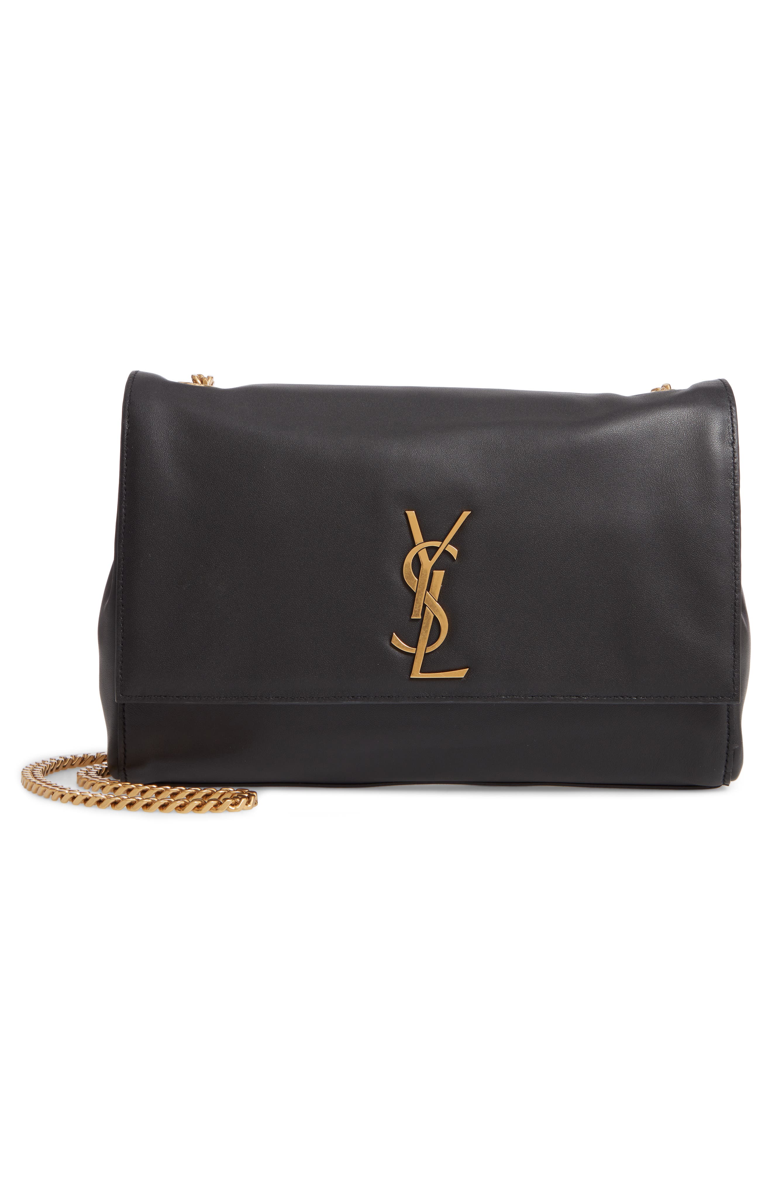 Kate Supple Reversible Leather Shoulder Bag, Alternate, color, NOIR