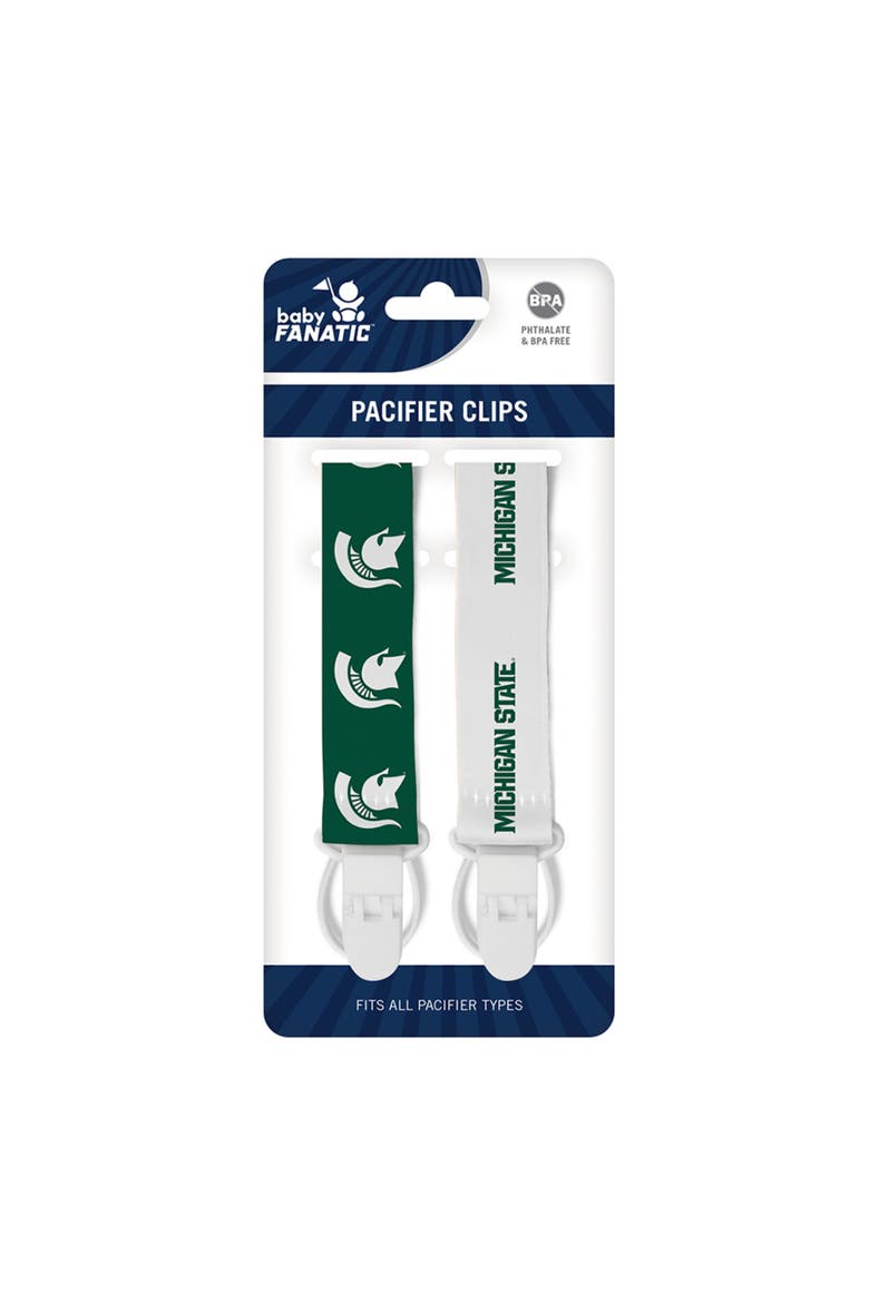 Michigan State Pacifier Clip 2-Pack, Alternate, color, Multicolor