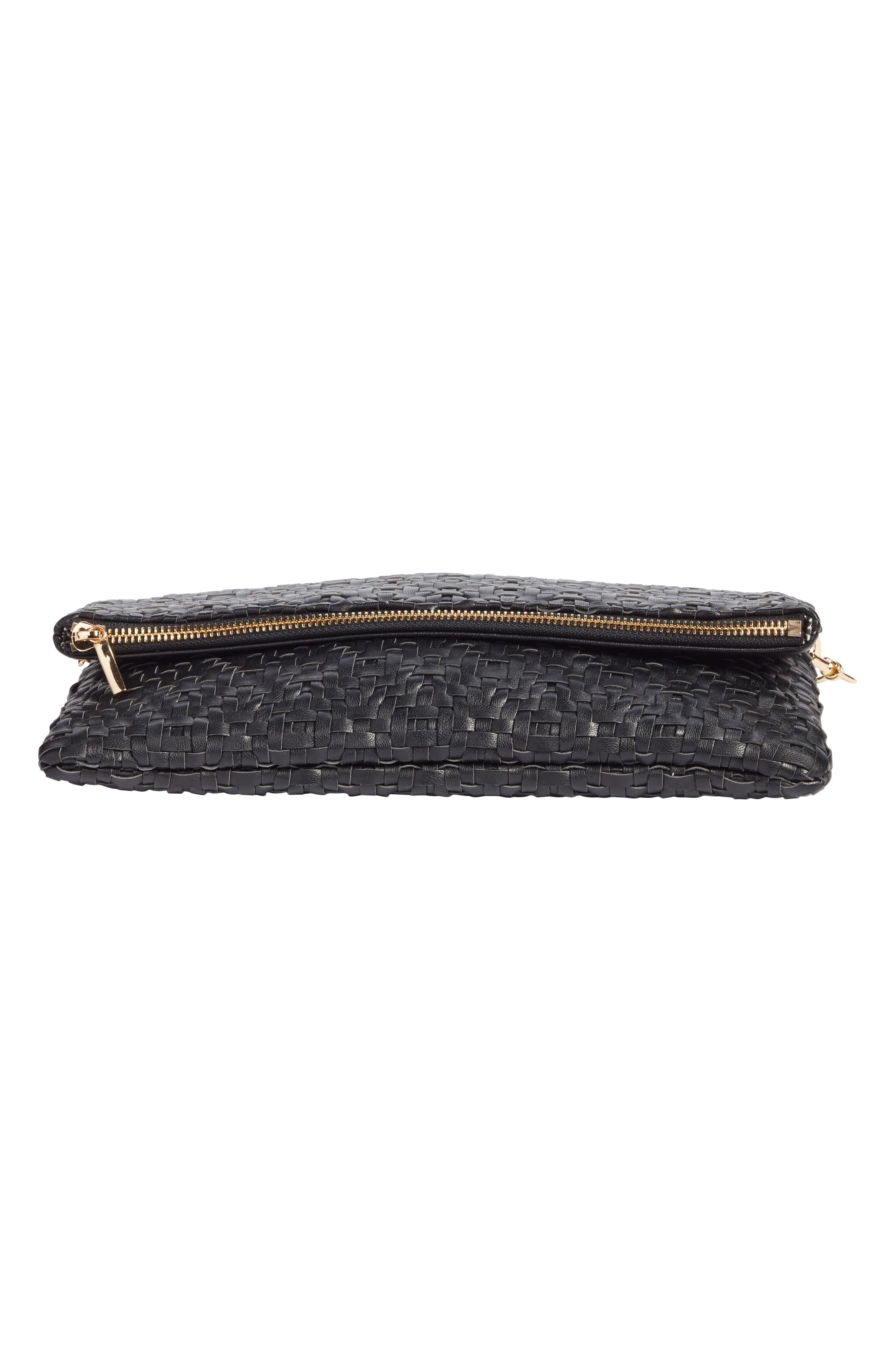 Sole Society Lisbeth Weave Foldover Clutch, Alternate, color, 