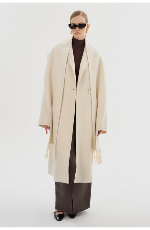 Twila | Wool Scarf Coat