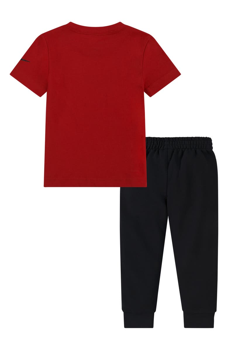 Nike Swoosh T-Shirt & Joggers Set, Alternate, color, Black