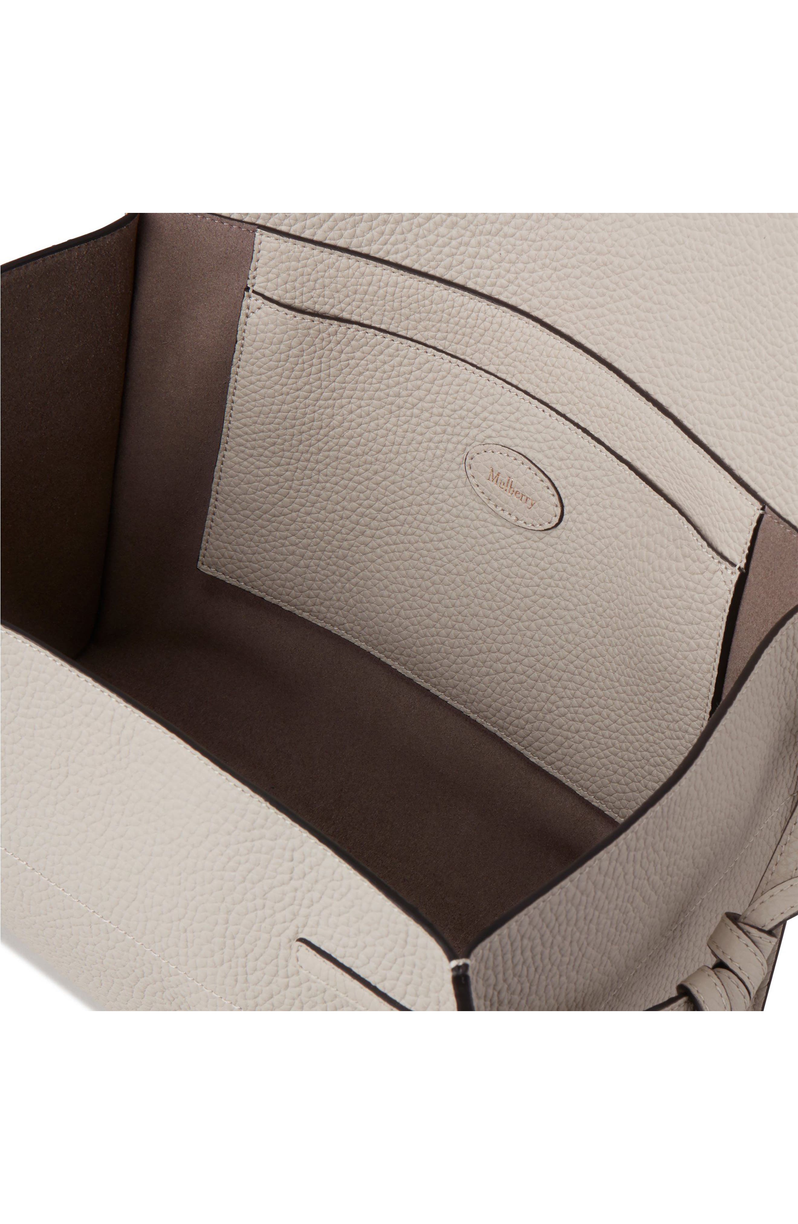 Mulberry Small Soft Bayswater Leather Satchel, Alternate, color, Chalk