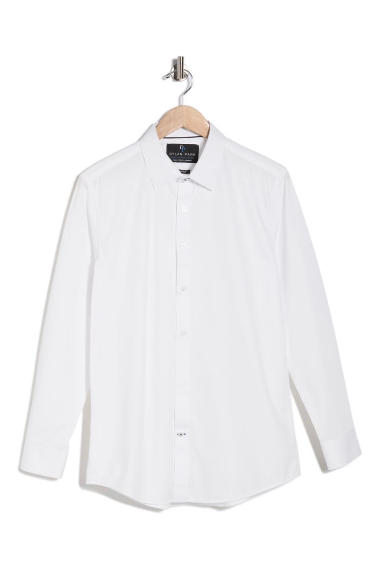 Slim Fit Performance 4-Way Stretch Dress Shirt, Alternate, color, WHITE