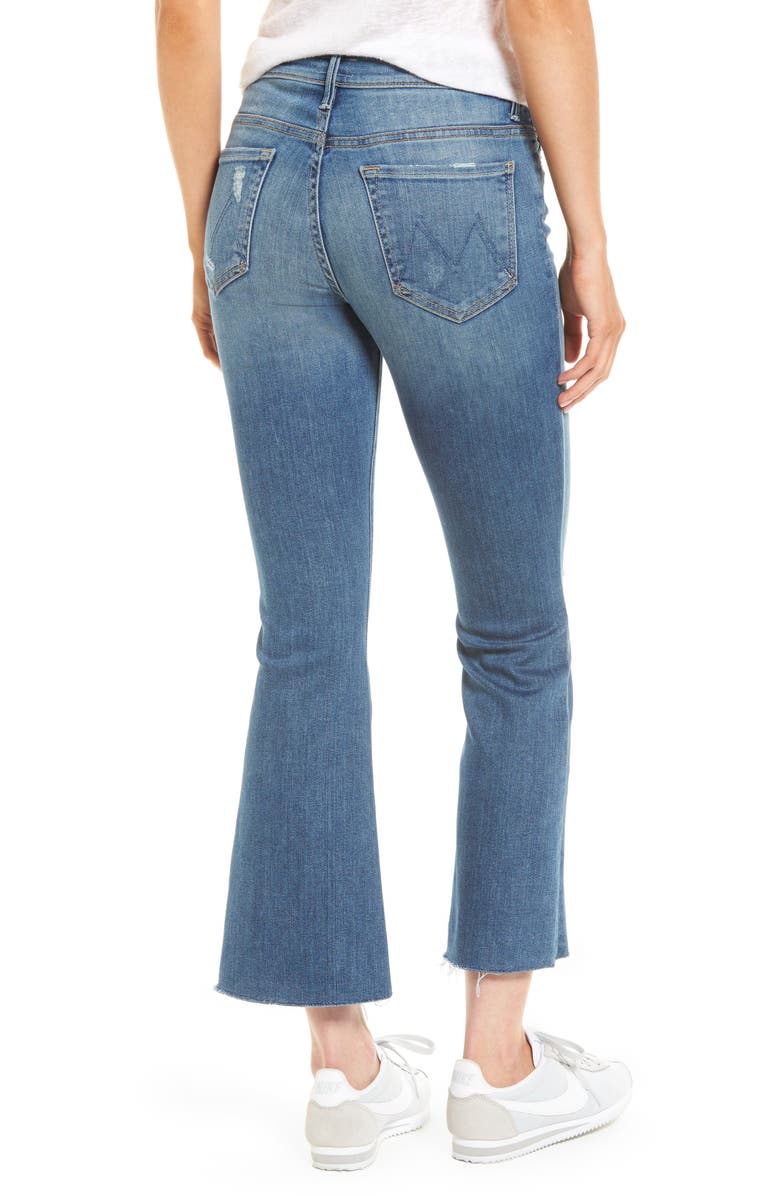 MOTHER Frayed Ankle Jeans, Alternate, color, 
