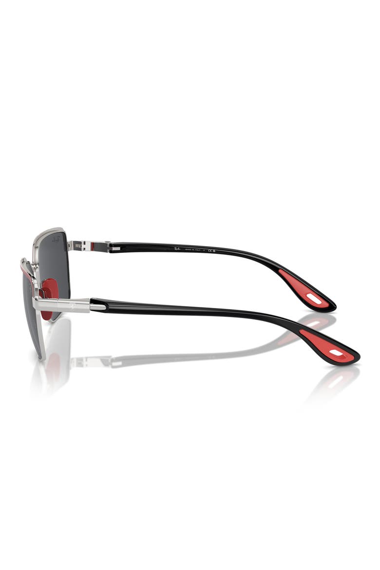 x Ferrari Scuderia 58mm Square Sunglasses, Alternate, color, DARK GREY