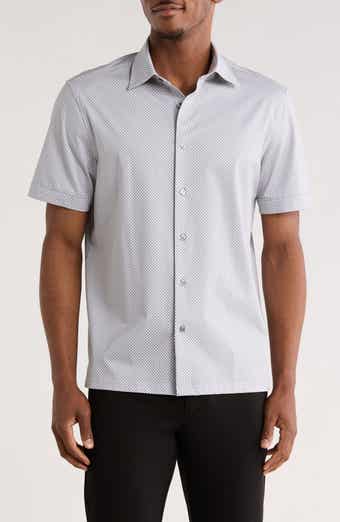 Bugatchi Print Short Sleeve Button-Up Shirt