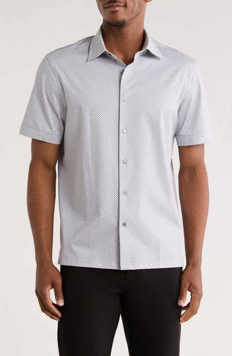 Bugatchi Print Short Sleeve Button-Up Shirt