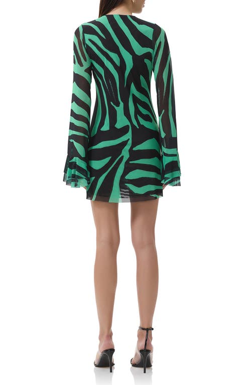 AFRM AFRM KORI CUTOUT BELL SLEEVE MESH MINIDRESS