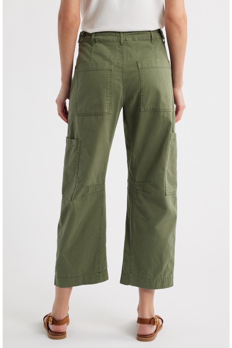 Sabrina High Waist Barrel Twill Utility Pants, Alternate, color, MEADOW