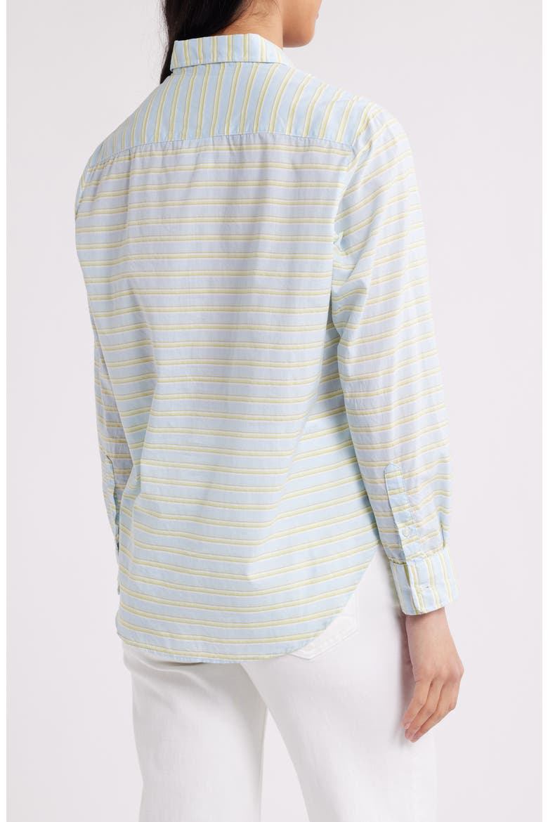 Eileen Relaxed Button-Up Shirt, Alternate, color, BLUE CHARTREUSE MULTI STRIPE