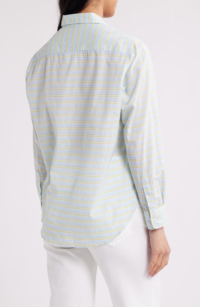 Frank & Eileen Eileen Relaxed Button-Up Shirt, Alternate, color, Blue Chartreuse Multi Stripe