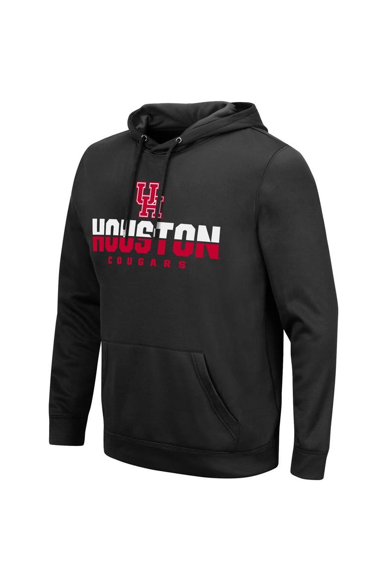 Men's Colosseum Black Houston Cougars Lantern Pullover Hoodie, Alternate, color, Black
