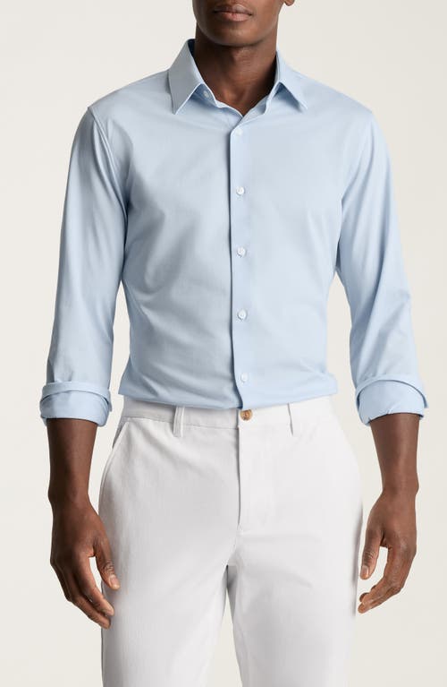 Bonobos Tech Light Blue Performance Cotton Blend Piqué Button-up Shirt In Birds Eye Texture V2 C2