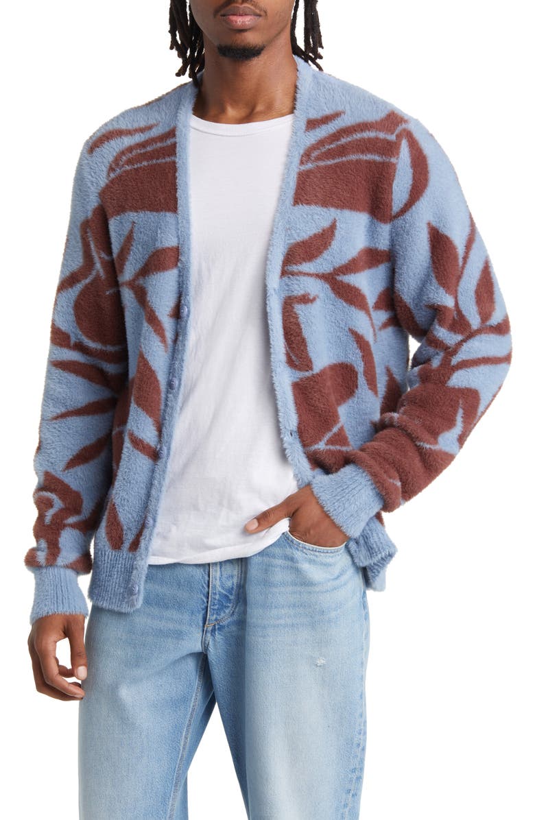 CONEY ISLAND PICNIC Avant Fuzzy Cardigan, Main, color, 