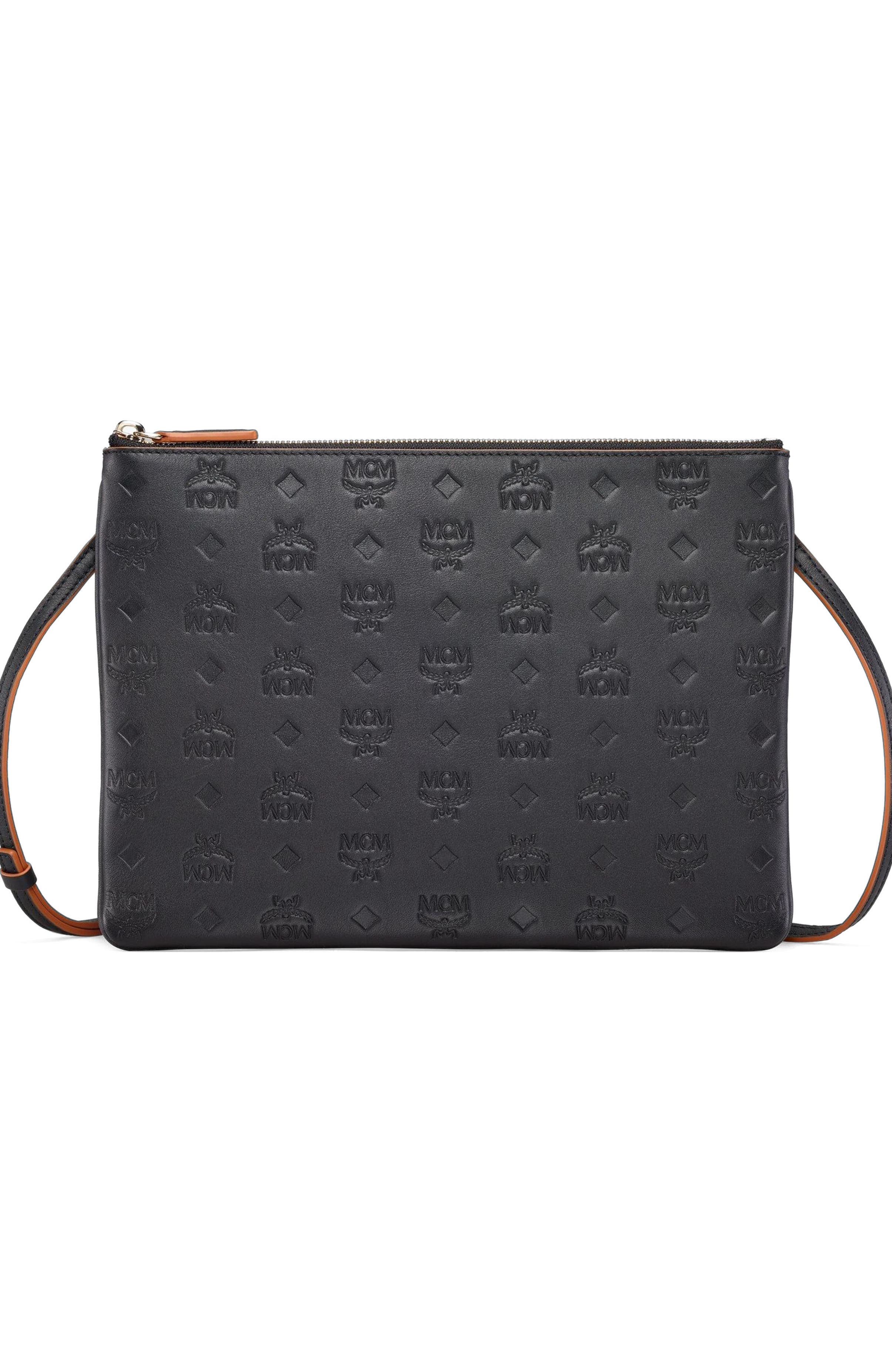 MCM Aren Crossbody Pouch in Monogram Leather, Alternate, color, 