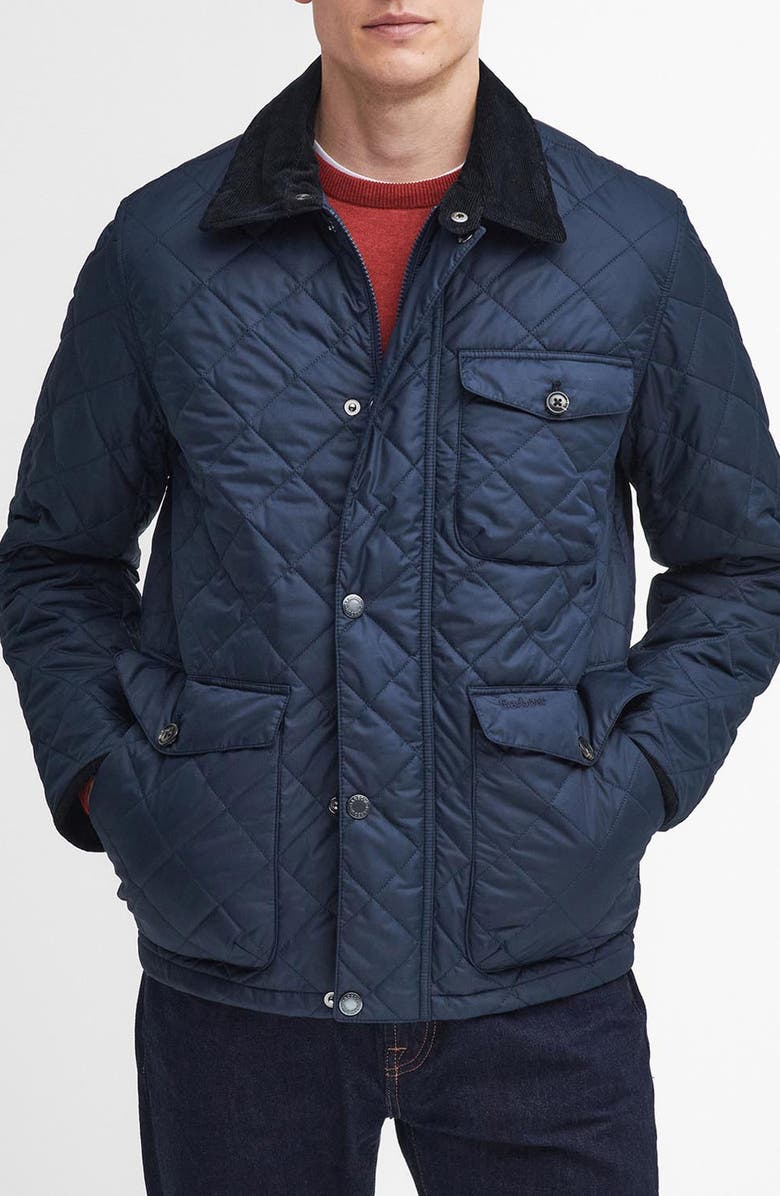 Barbour Hornby Quilted Jacket, Main, color, Navy