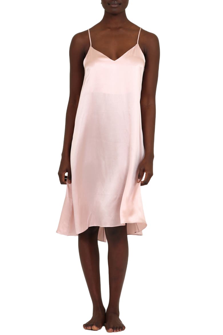 Pure Silk Slip Nightgown, Main, color, PAPINELLE PINK