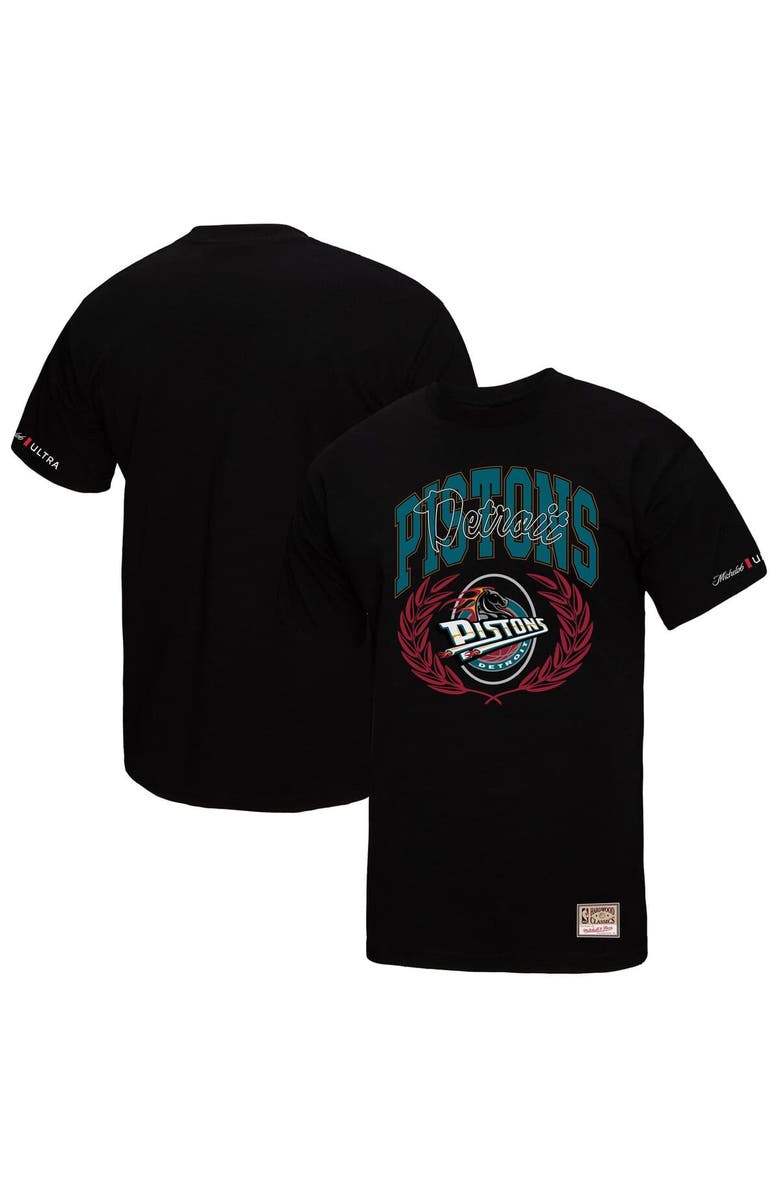 Mitchell & Ness Men's Mitchell & Ness Black Detroit Pistons NBA x Michelob Ultra Rewind II T-Shirt, Main, color, 