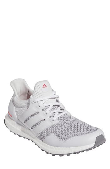 Adidas Golf Ultraboost Spikeless Golf Shoe In Grey/white/preloved Scarlet