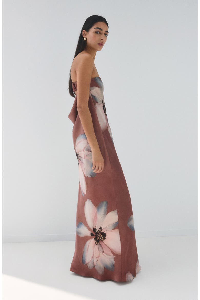 Floral Open Back Maxi Dress, Alternate, color, PASTEL PINK