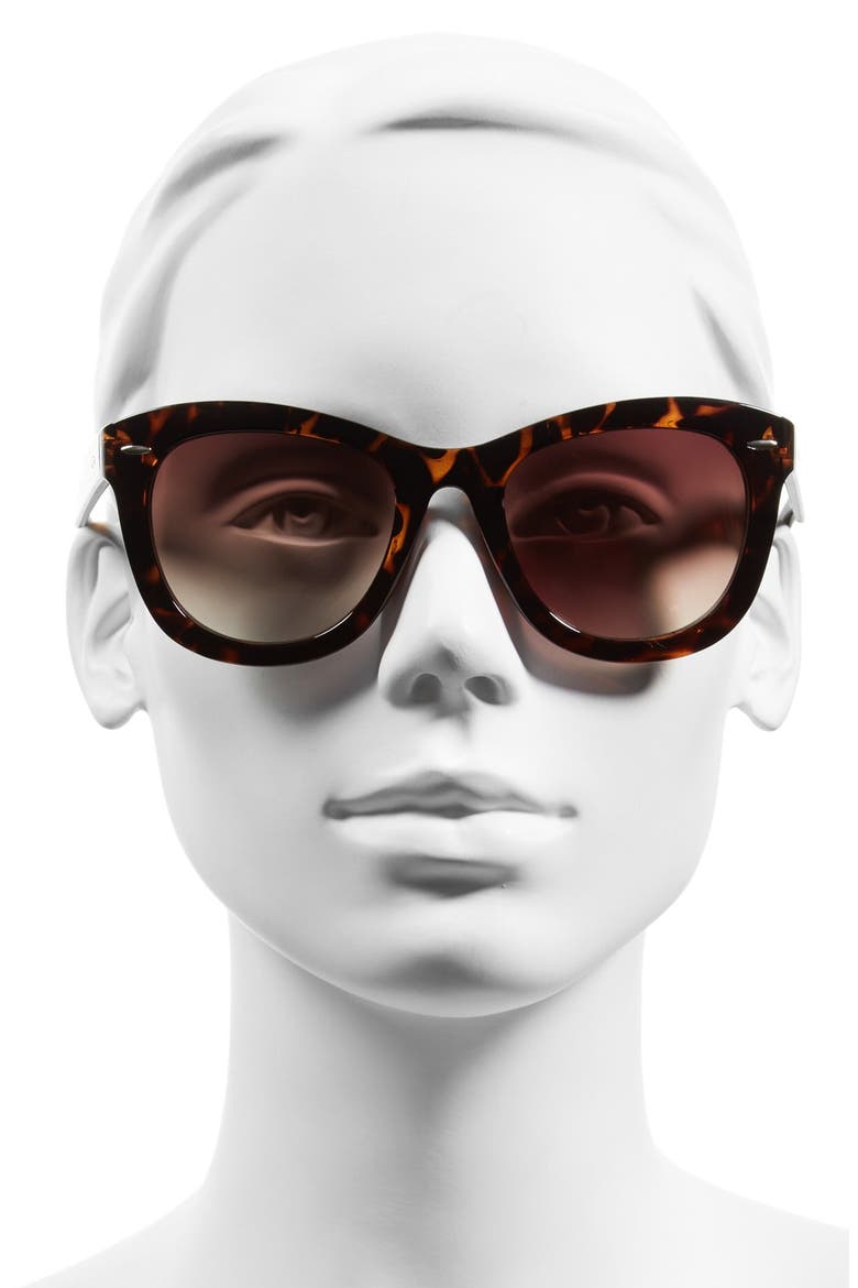 54mm Cat Eye Sunglasses, Alternate, color, TORTOISE