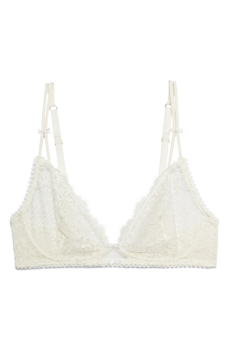 Etam Brillance Lace Underwire Bra, Alternate, color, Ecru