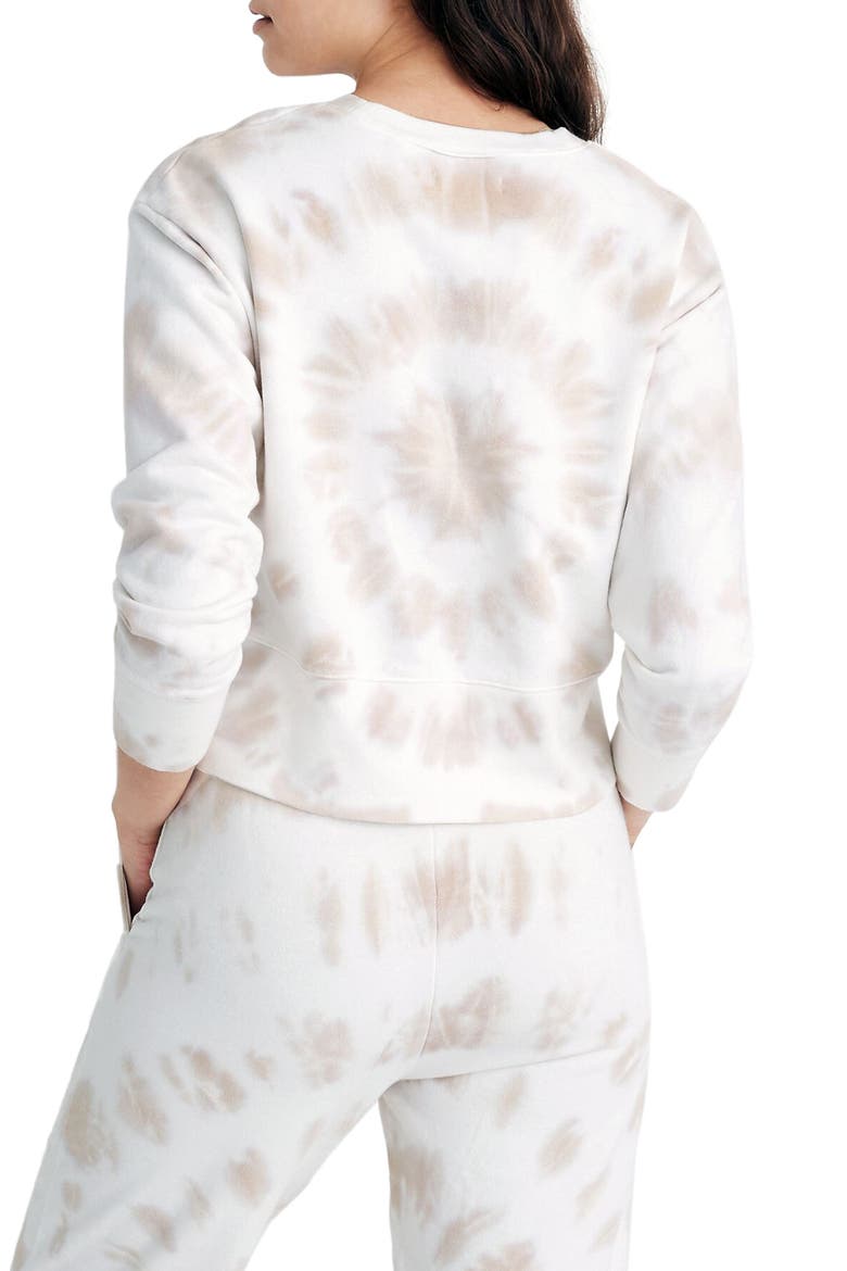 Tie Dye Crop Sweatshirt, Alternate, color, ASHEN SILVER