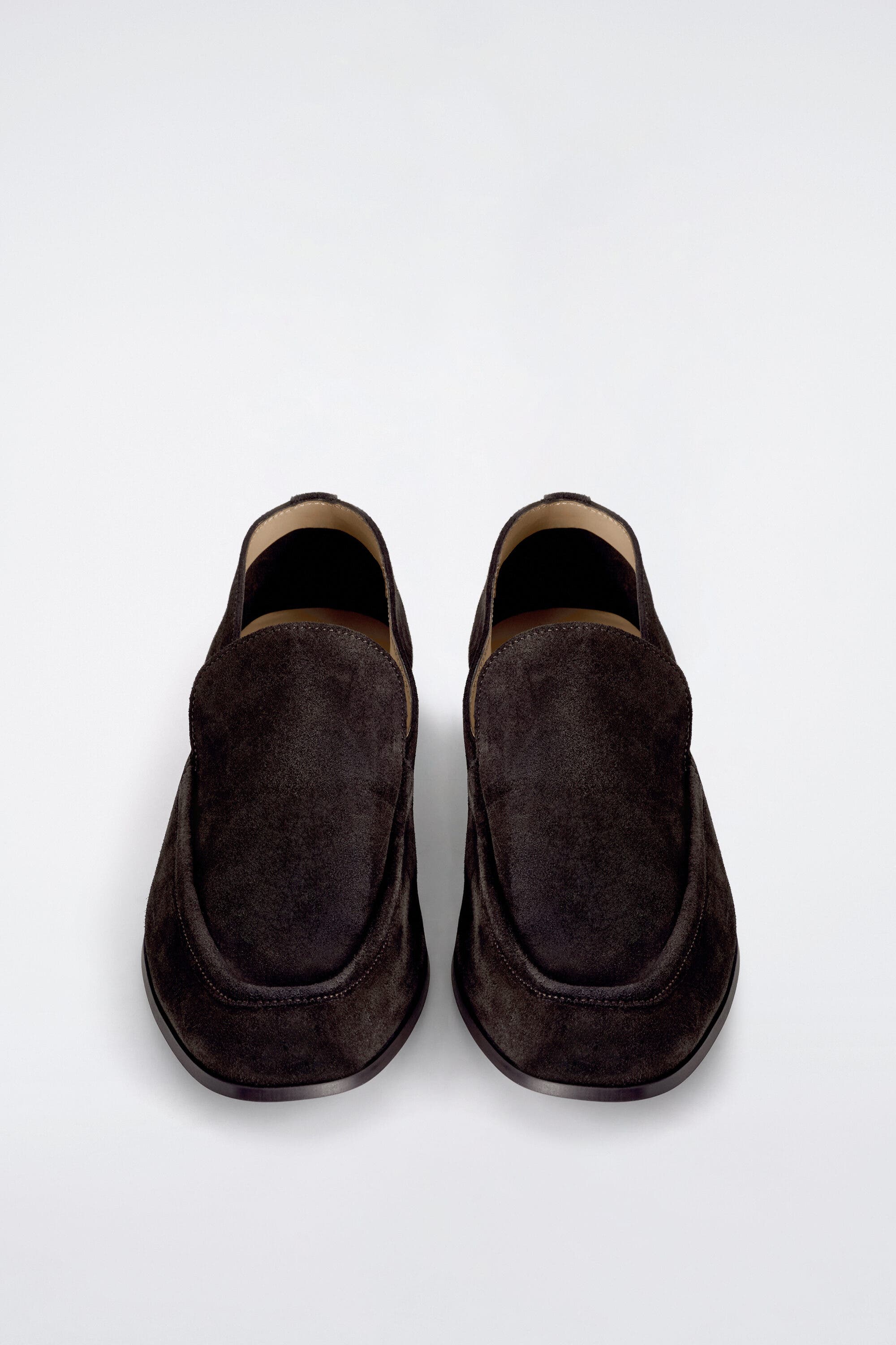 COS Split Suede Loafers, Alternate, color, Brown