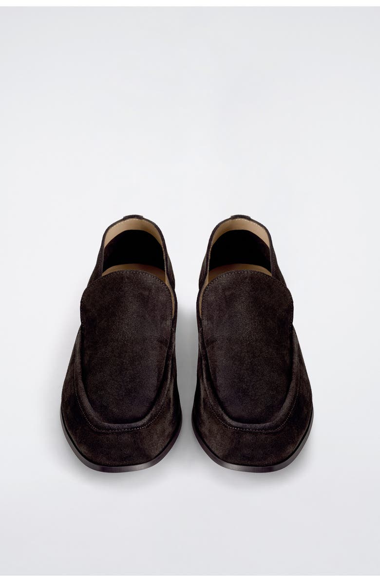 COS Split Suede Loafers, Alternate, color, Brown
