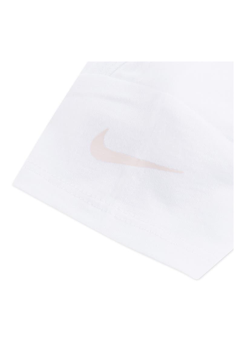 Swoosh Motion Cotton Bodysuit & Dress Set, Alternate, color, ECHO PINK