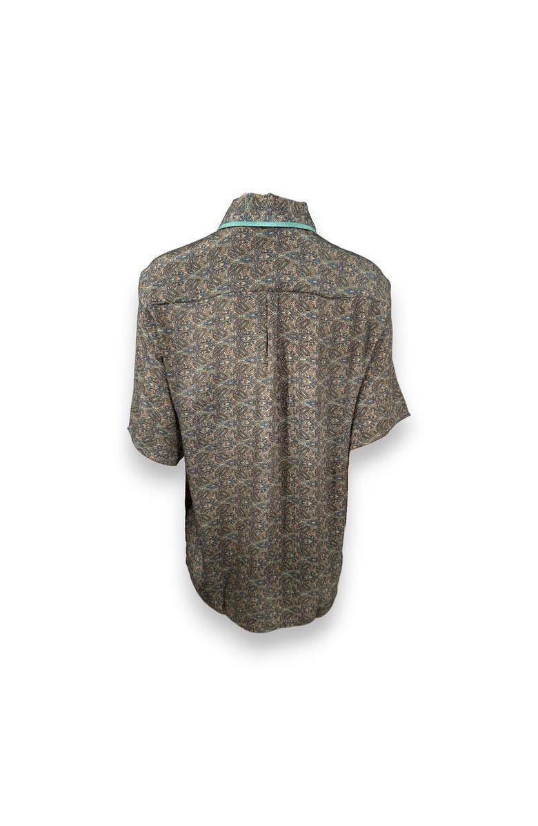 Monzlapur Paisley Motif Short Sleeve Shirt, Alternate, color, Mint