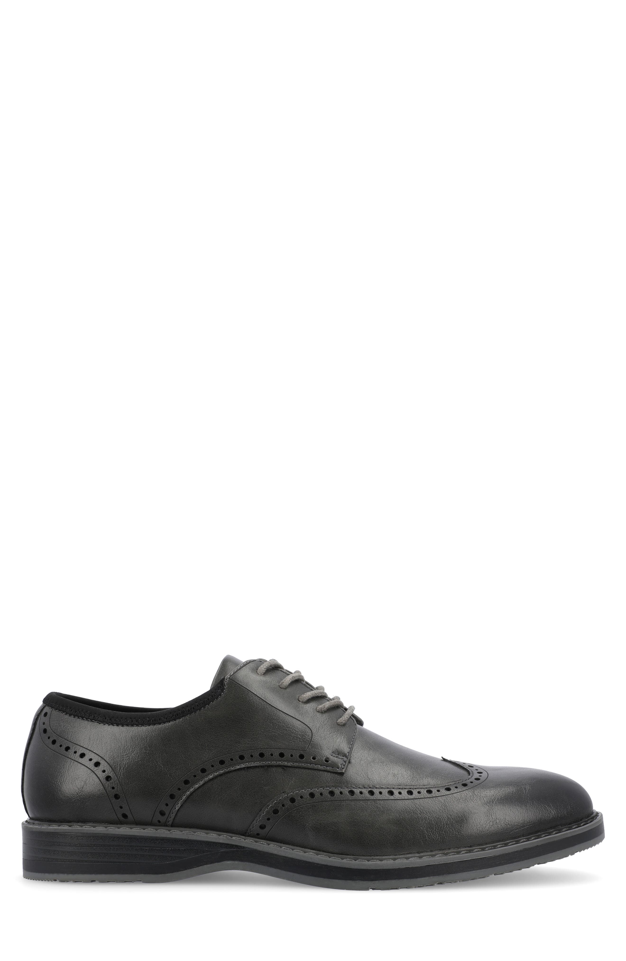 VANCE CO Ozzy Wingtip Hybrid Derby, Alternate, color, Charcoal