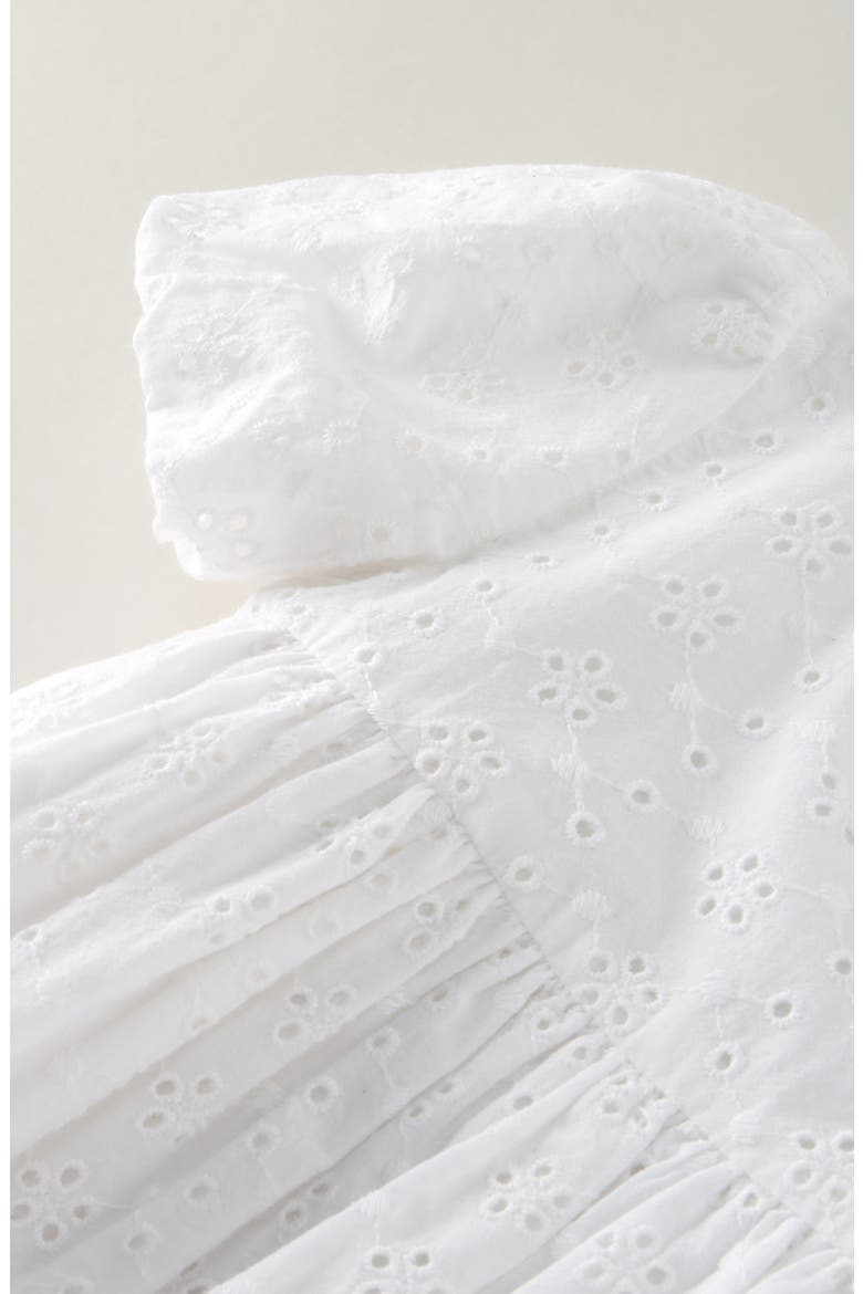 Bubble Cotton Broderie Anglaise Dress with Bloomers, Alternate, color, WHITE