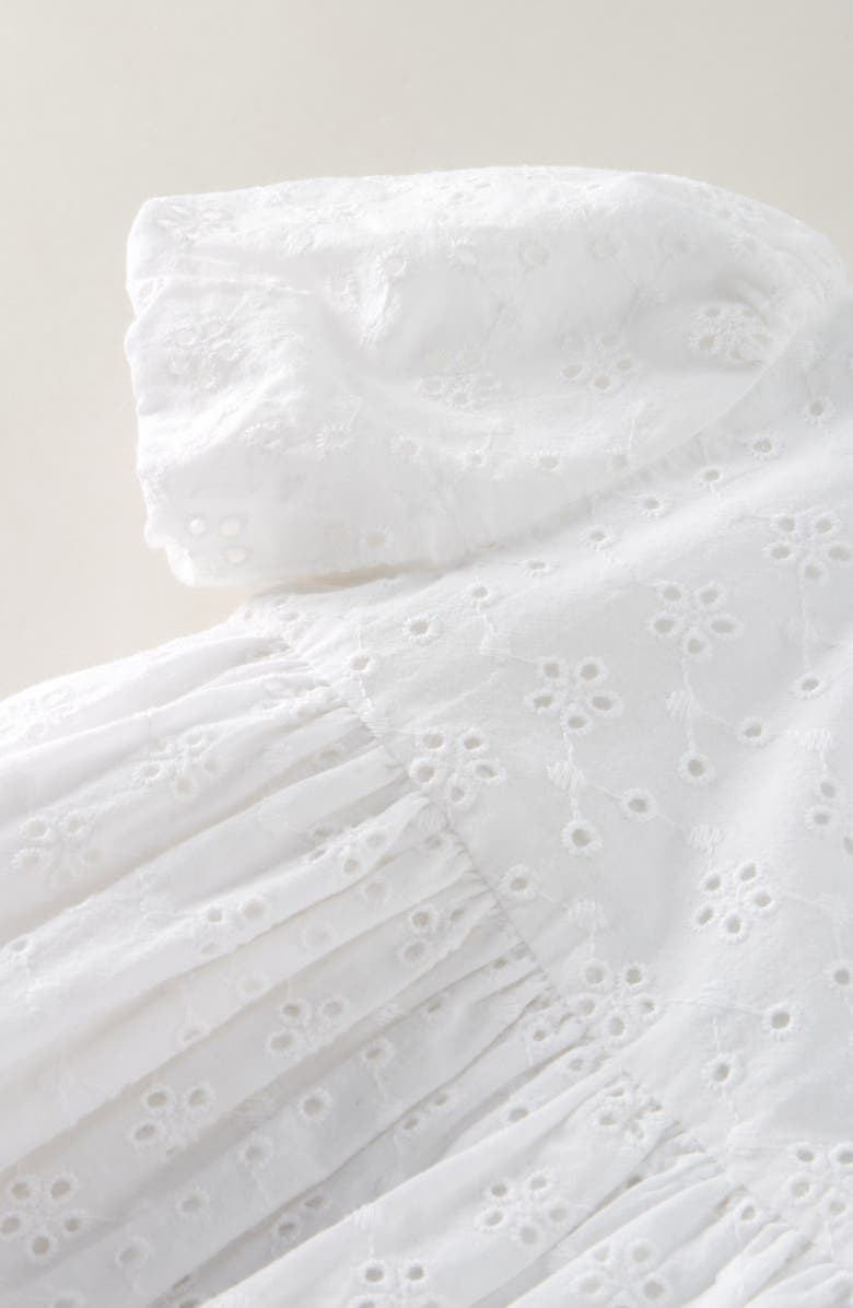 Nordstrom Bubble Cotton Broderie Anglaise Dress with Bloomers, Alternate, color, White