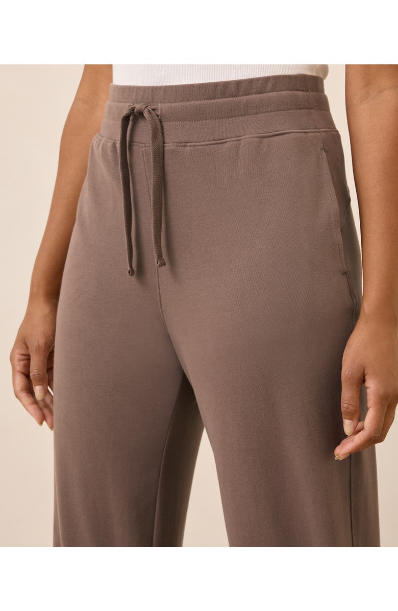 Pact Organic Cotton CloudKnit Wide Leg Pant, Alternate, color, Deep Taupe
