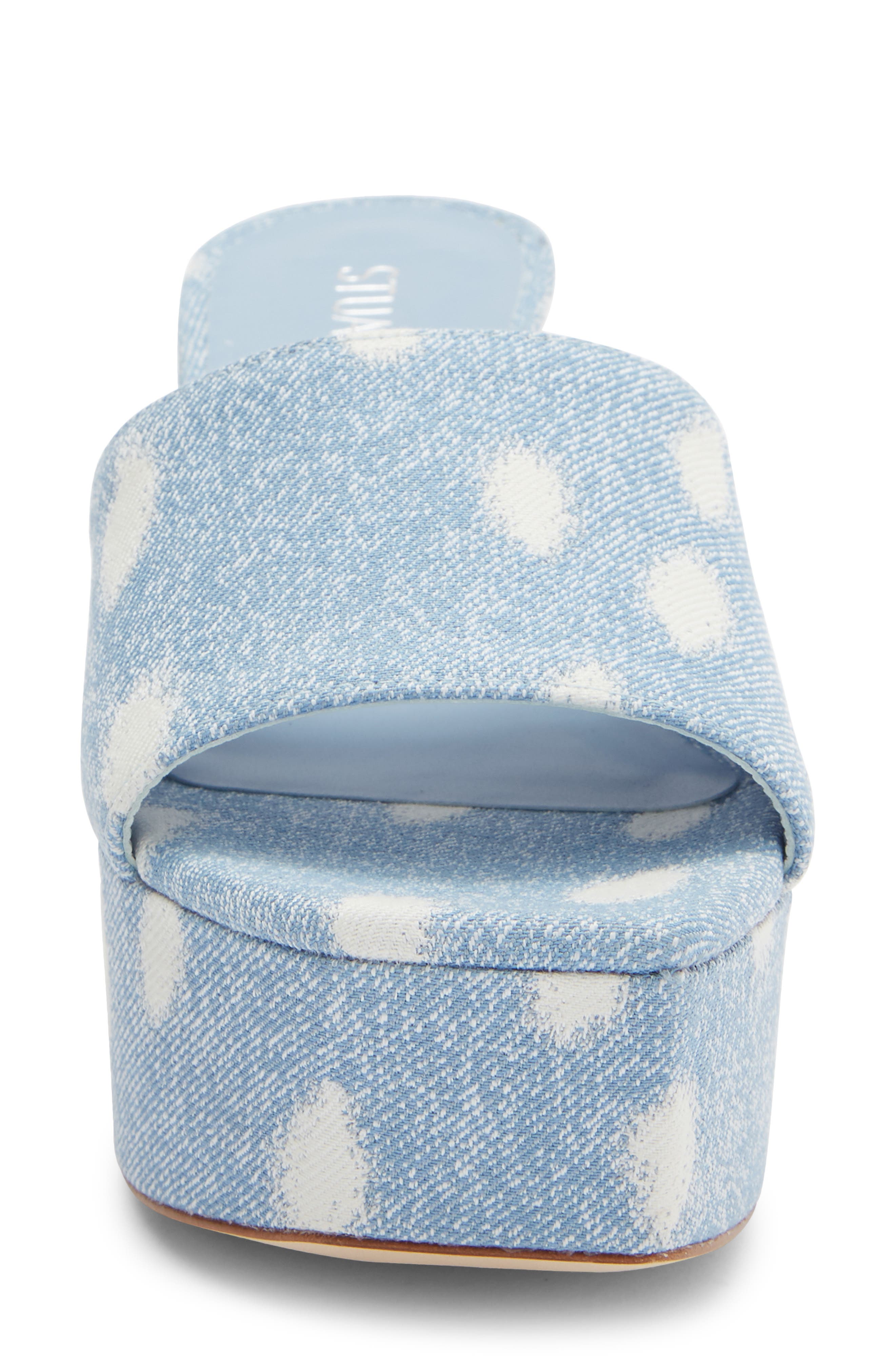 Stuart Weitzman Square High Platform Sandal, Alternate, color, Light