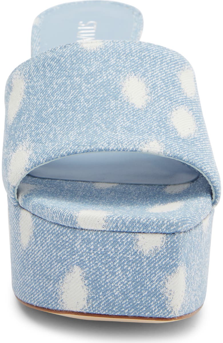 Stuart Weitzman Square High Platform Sandal, Alternate, color, Light